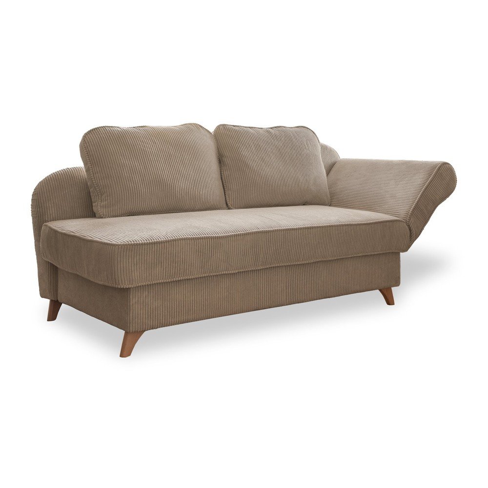 Szürkésbarna kordbársony heverő (jobb oldali) Chic Charlotte – Miuform