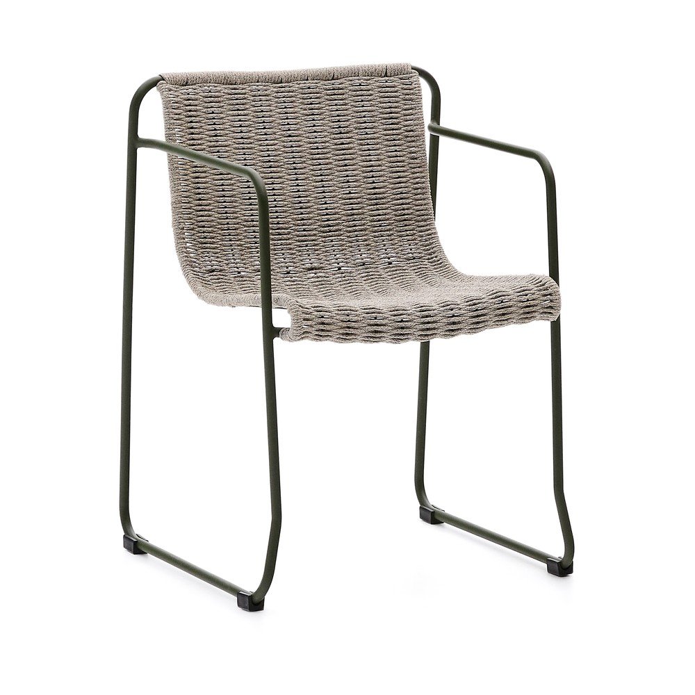 Szürkészöld fém kerti szék Maurina – Kave Home