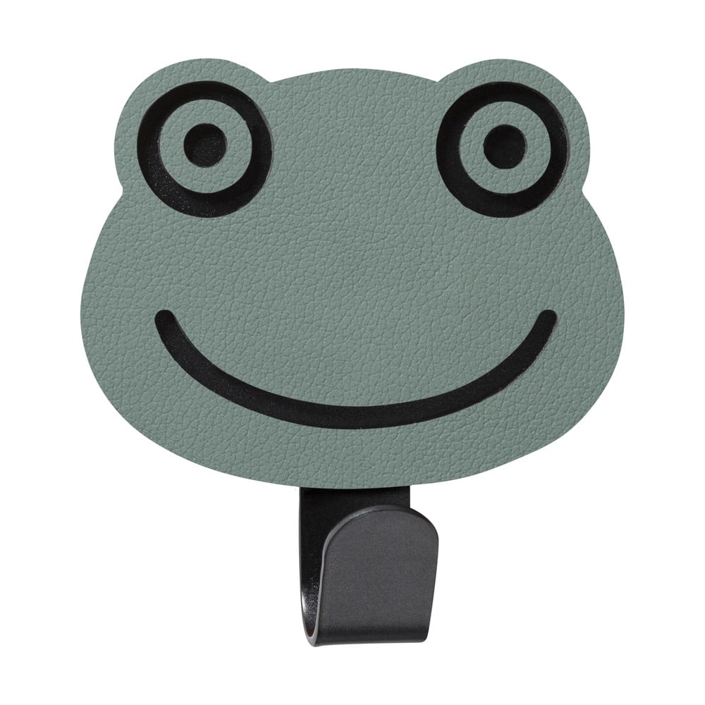 Szürkészöld öntapadós acél akasztó Frog Nupo – LIND DNA