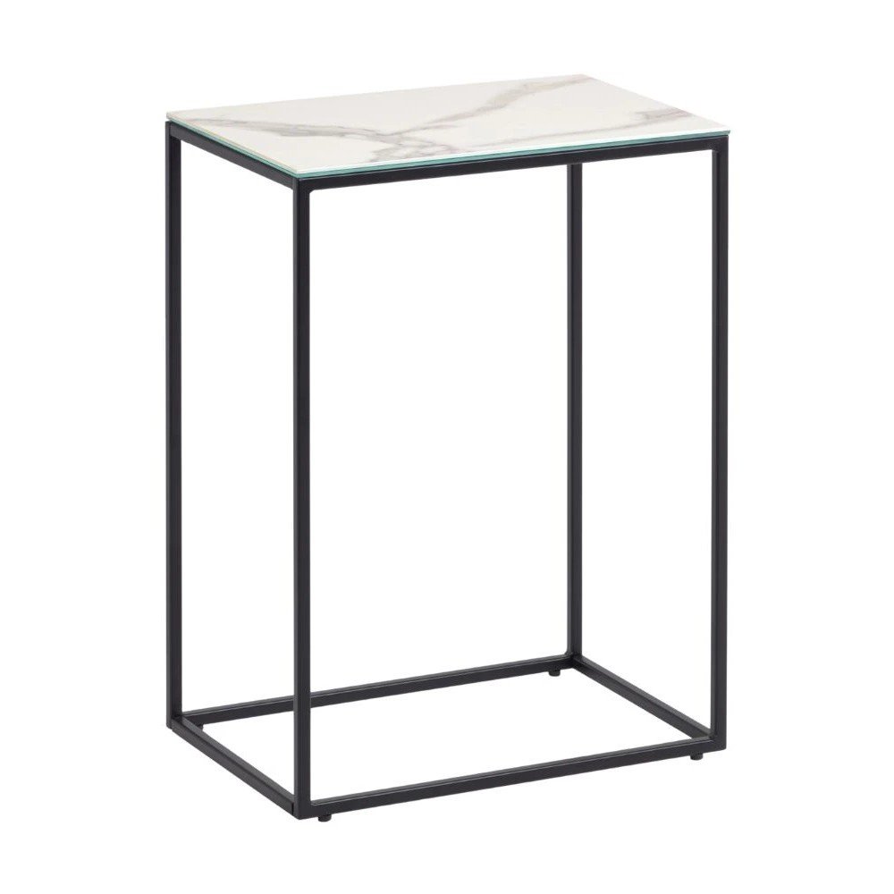 Tárolóasztal kerámia asztallappal 30x45 cm Rewena – Kave Home