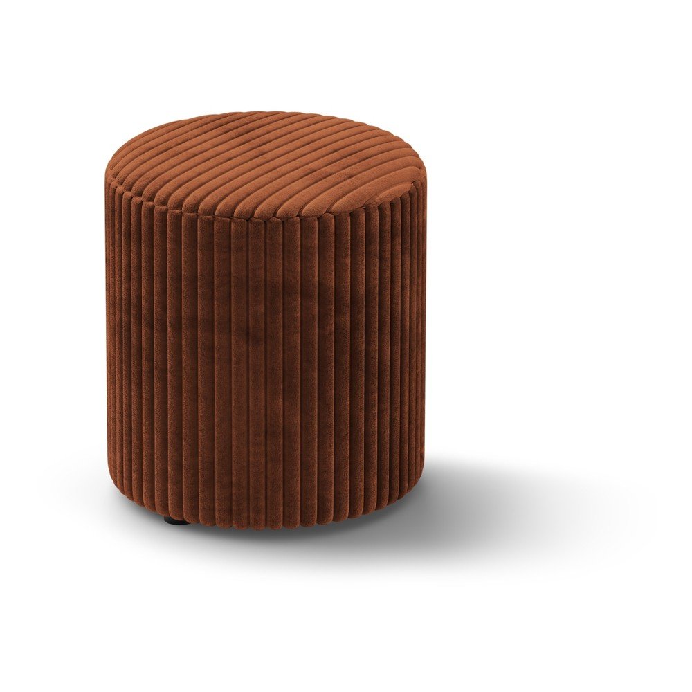 Téglavörös kordbársony puff Dia – Micadoni