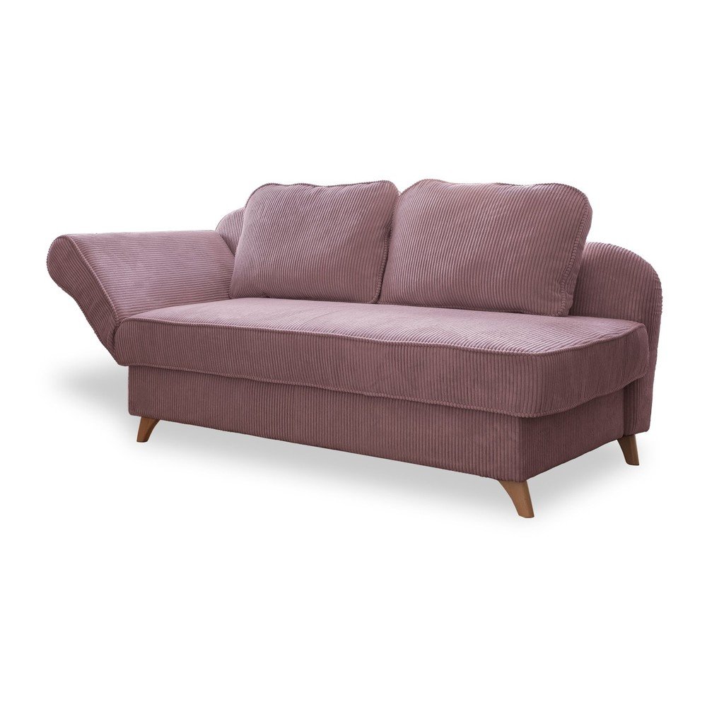 Törtrózsaszín kordbársony heverő (bal oldali) Chic Charlotte – Miuform