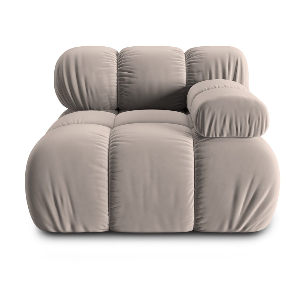 Világosbarna bársony kanapé modul (jobb oldali) Bellis – Micadoni