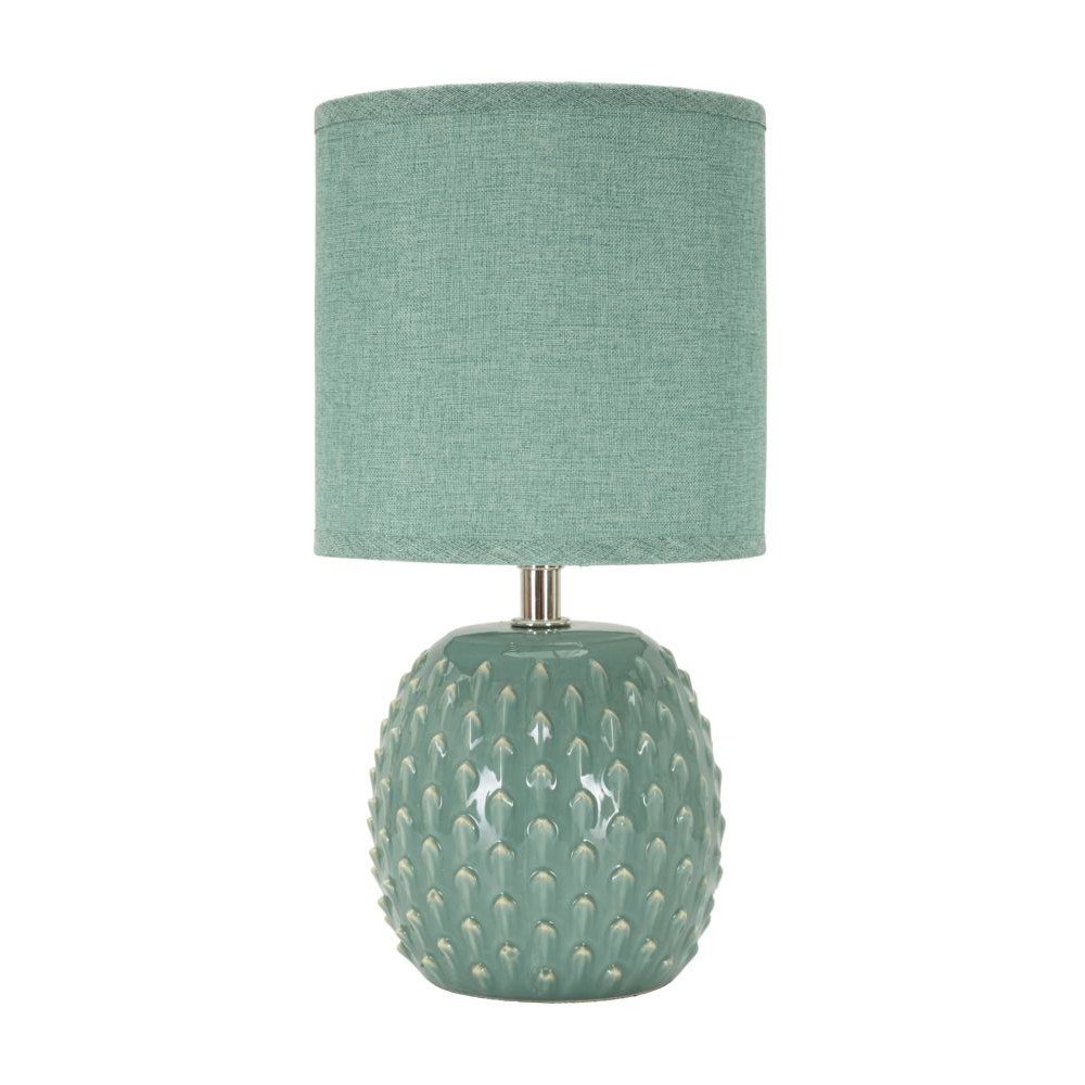 Világoskék kerámia asztali lámpa textil búrával (magasság 27 cm) Pontus – Mauro Ferretti