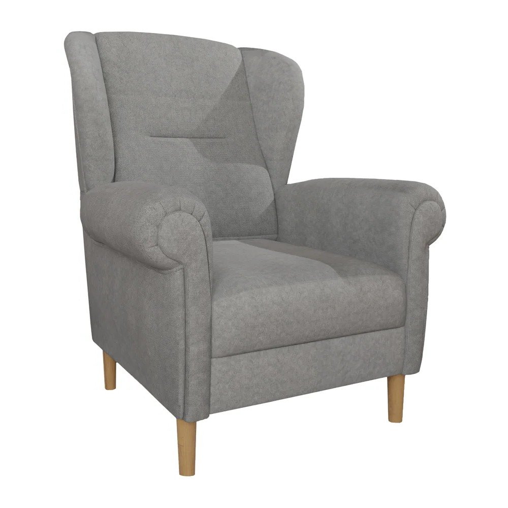 Világosszürke füles fotel Swan – Ropez