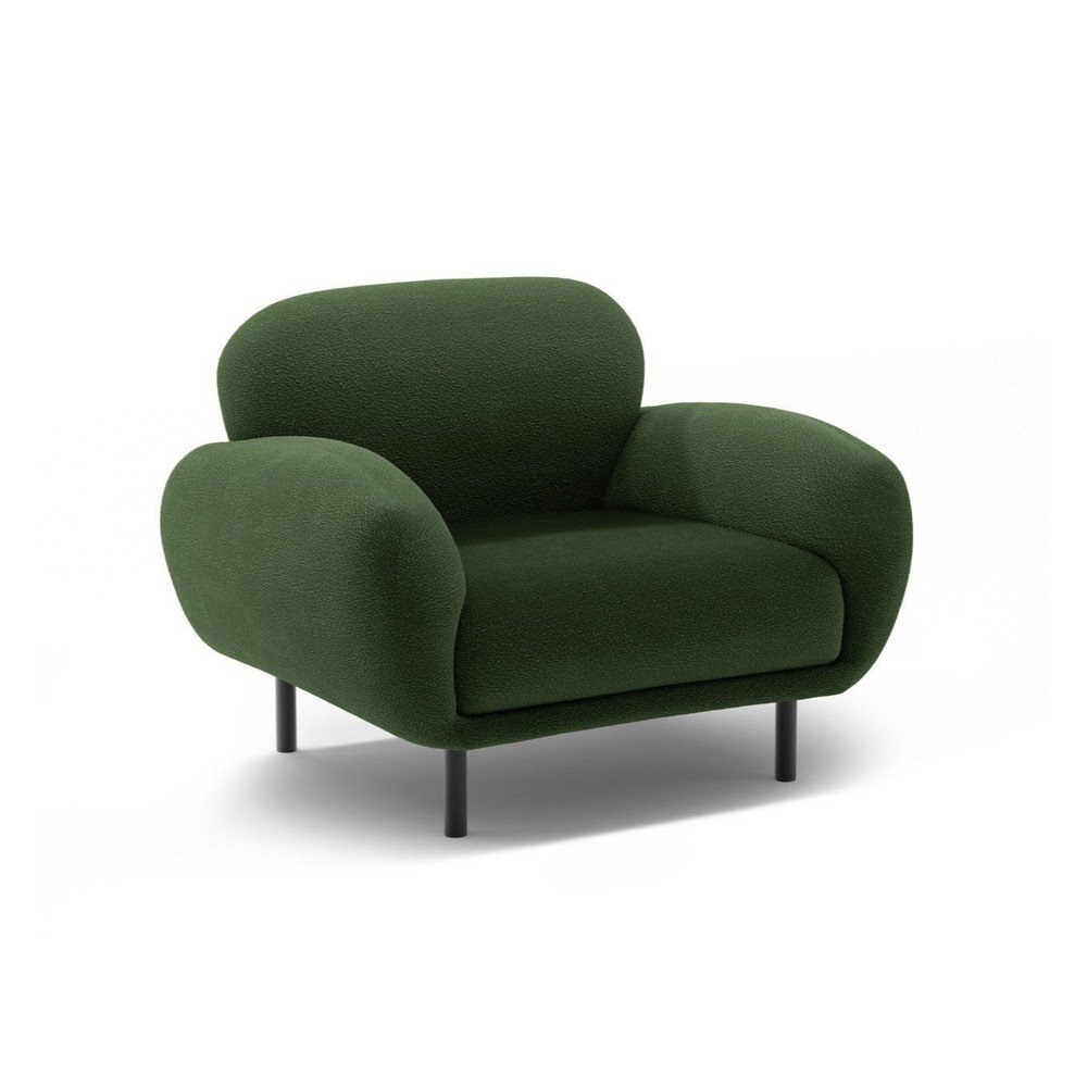 Zöld buklé fotel Poppy – Micadoni