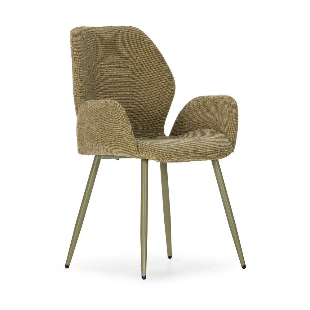 Zöld kárpitozott étkezőfotel szett 2 db-os Ansu – Marckeric