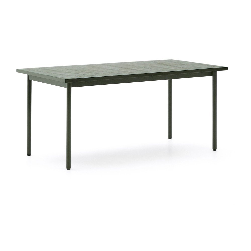 Acél kerti étkezőasztal 91x182 cm Maurina – Kave Home