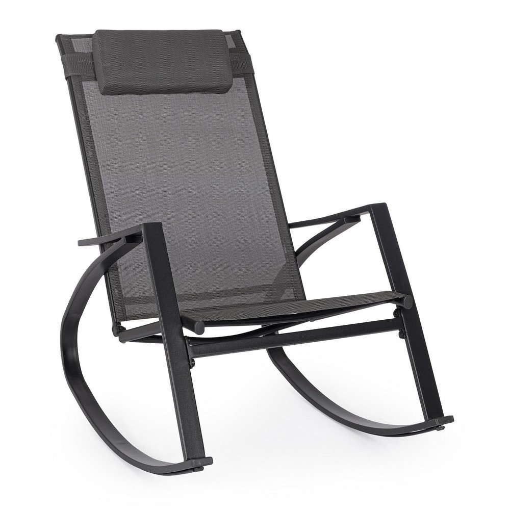 Antracitszürke fém kerti fotel Ercolano – Bizzotto