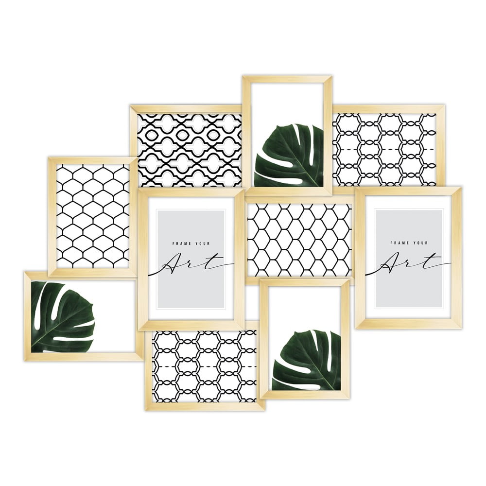 Aranyszínű műanyag fali képkeret 55x45 cm – knor