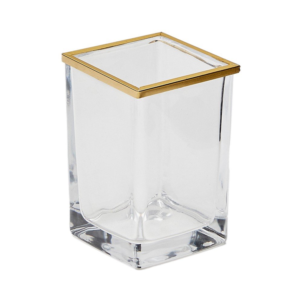 Aranyszínű üveg fogkefetartó pohár Soanet – Kave Home