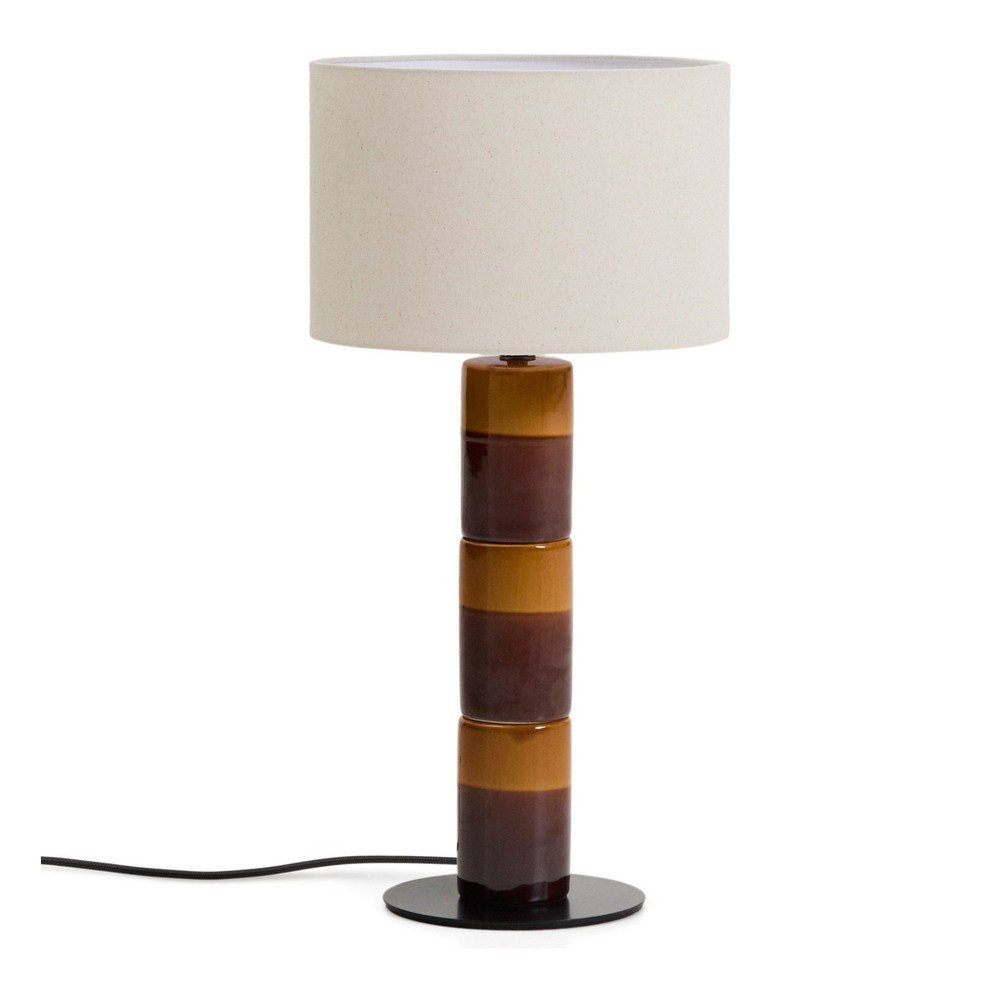 Asztali lámpa textil búrával (magasság 61