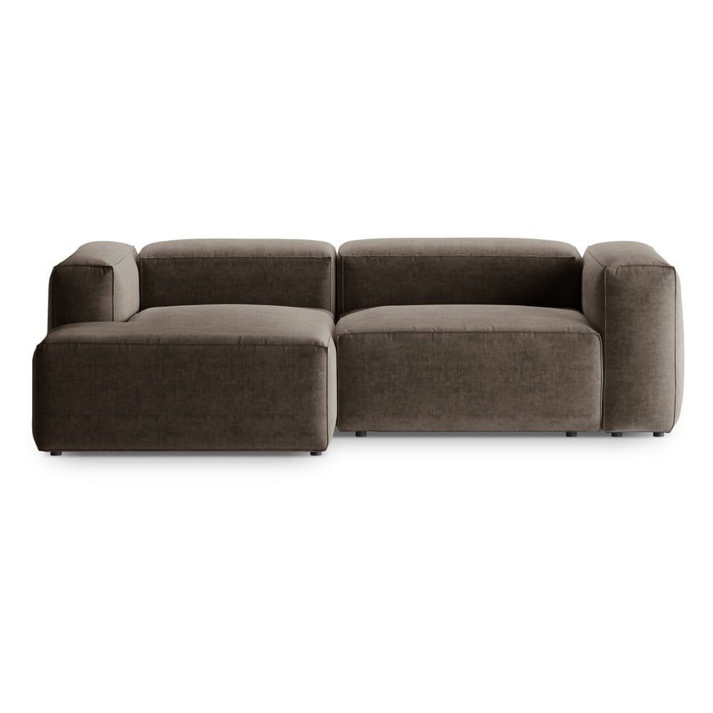 Barna sarokkanapé (bal oldali-heverő résszel) Bergamo – Cosmopolitan Design