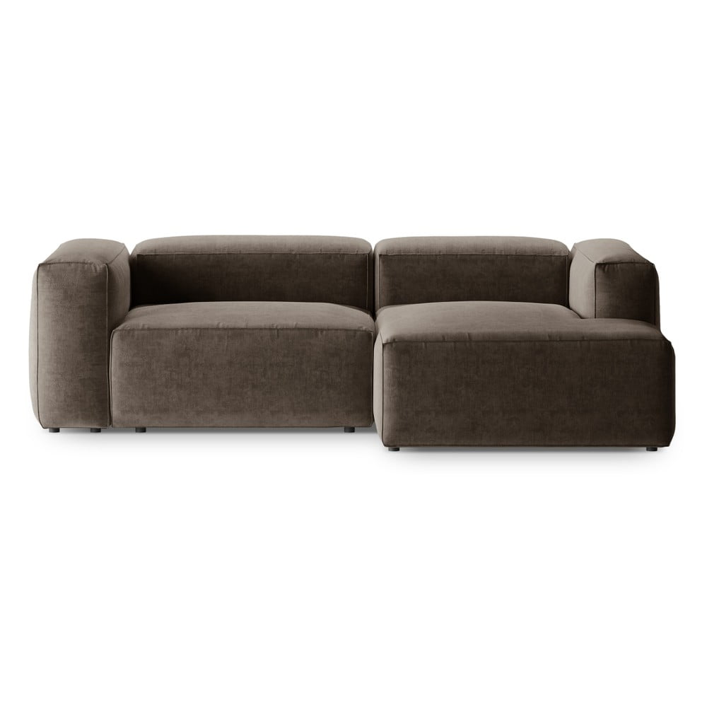 Barna sarokkanapé (jobb oldali-heverő résszel) Bergamo – Cosmopolitan Design