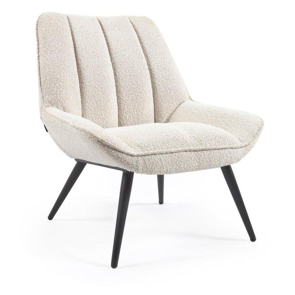 Bézs buklé fotel Marlina – Kave Home