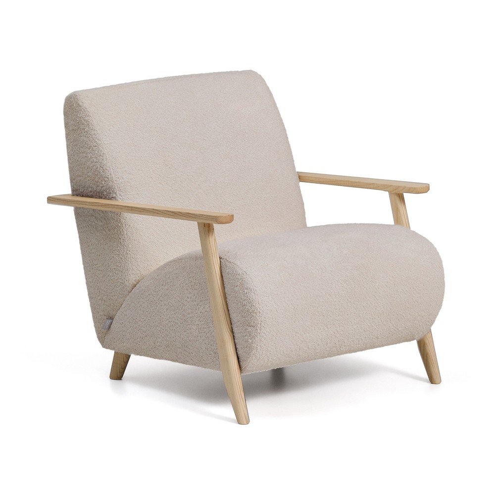 Bézs buklé fotel Meghan – Kave Home