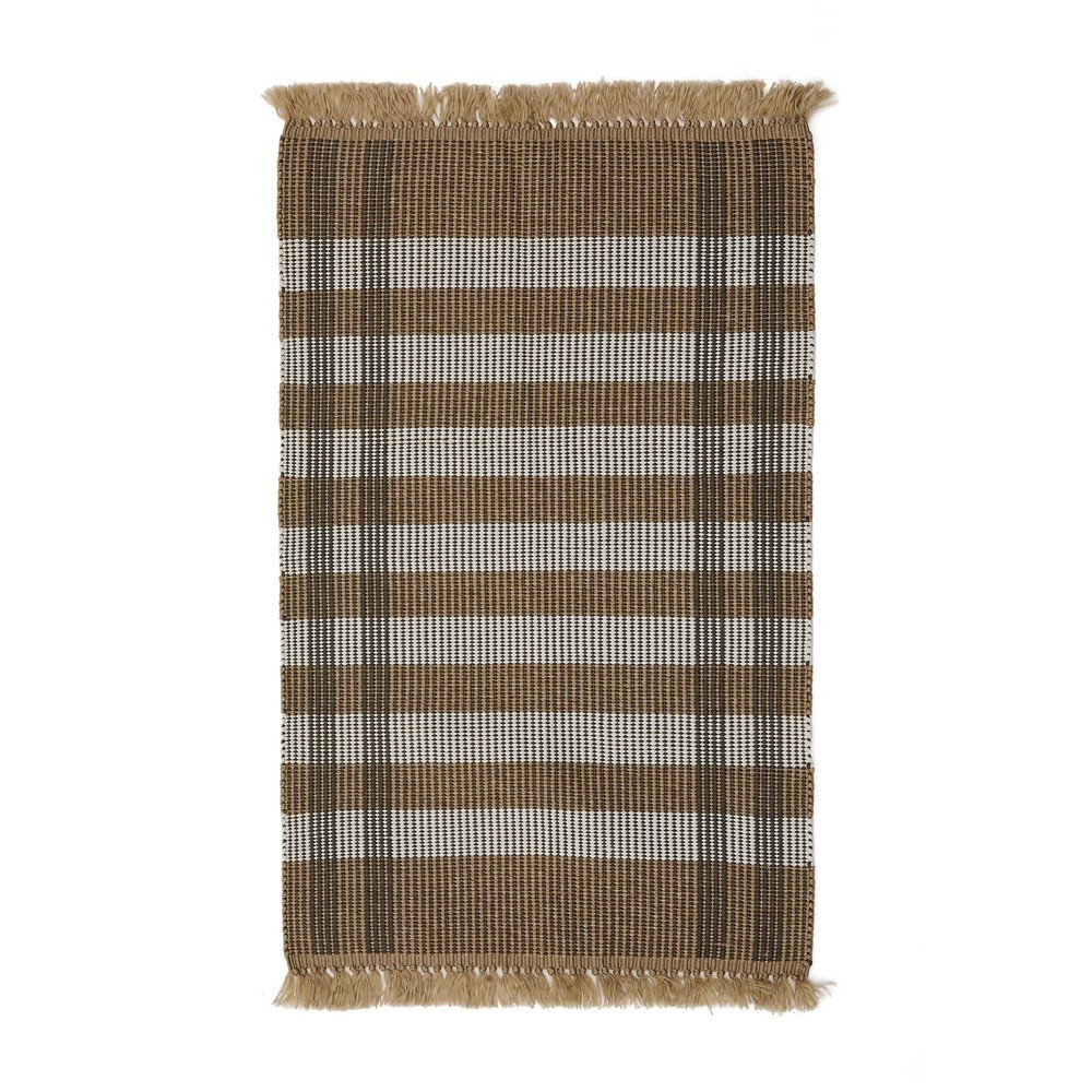 Bézs kétoldalas-kézi szövésű szőnyeg 60x90 cm Barani – Kave Home