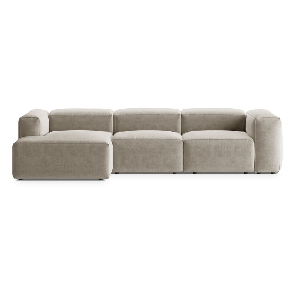 Bézs sarokkanapé (bal oldali-heverő résszel) Bergamo – Cosmopolitan Design