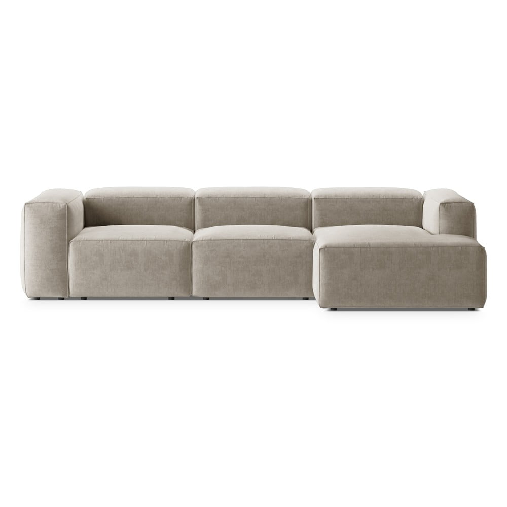 Bézs sarokkanapé (jobb oldali-heverő résszel) Bergamo – Cosmopolitan Design