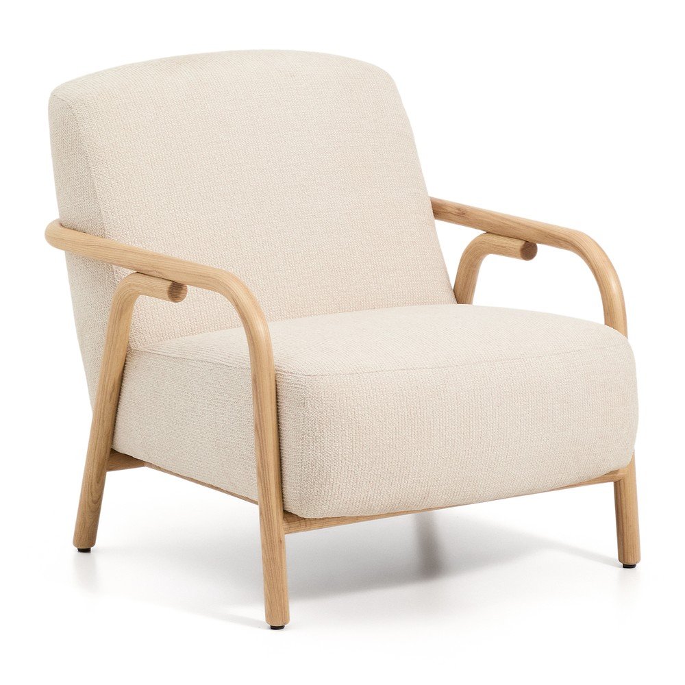 Bézs zsenília fotel Sylo – Kave Home