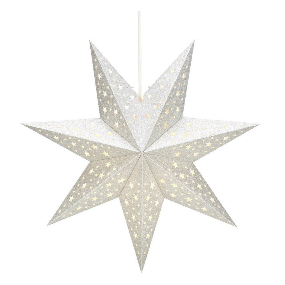 Ezüstszínű fénydekoráció karácsonyi mintával ø 45 cm Solvalla – Markslöjd