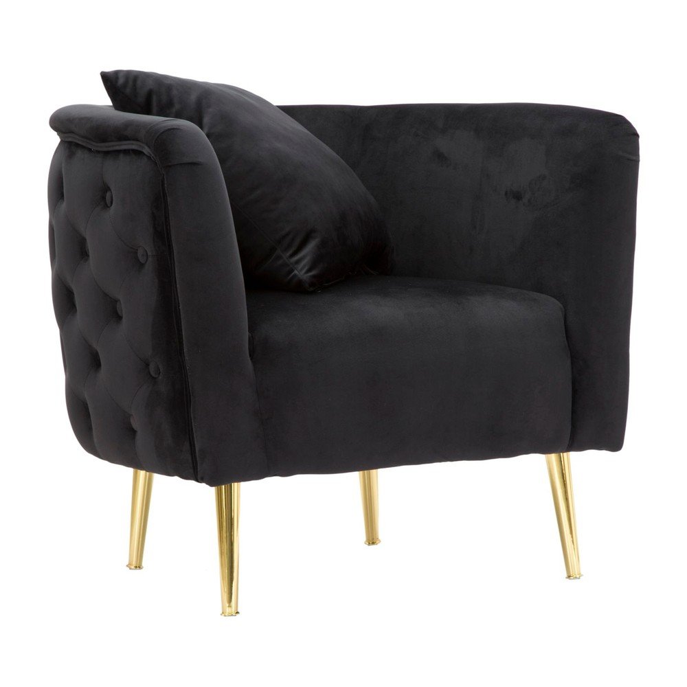 Fekete bársony fotel Bucarest – Mauro Ferretti