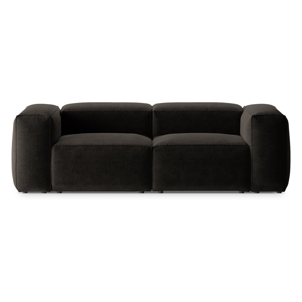 Fekete kanapé 224 cm Bergamo – Cosmopolitan Design