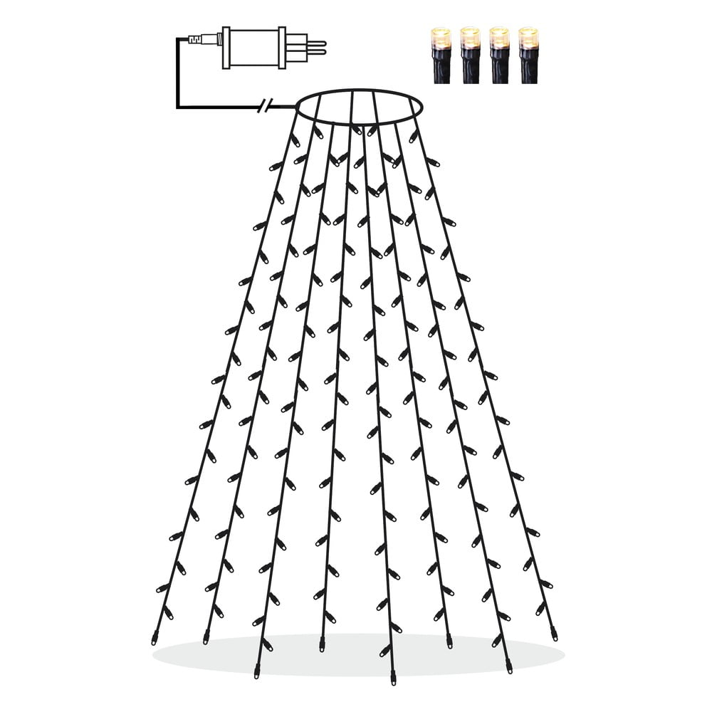 Fényfüzér karácsonyi mintával