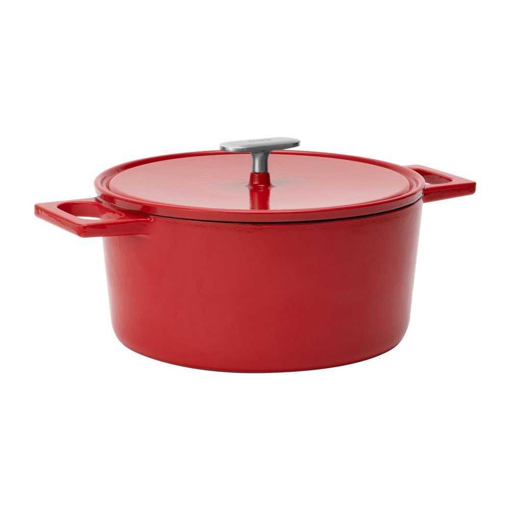 Indukciós tűzhelyhez alkalmas öntöttvas lábas fedővel 5