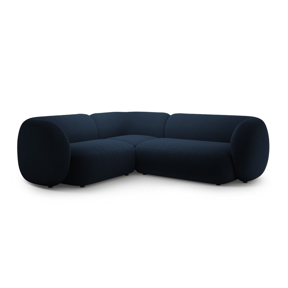 Kék bársony sarokkanapé (bal oldali-L alakú) Kate – Micadoni