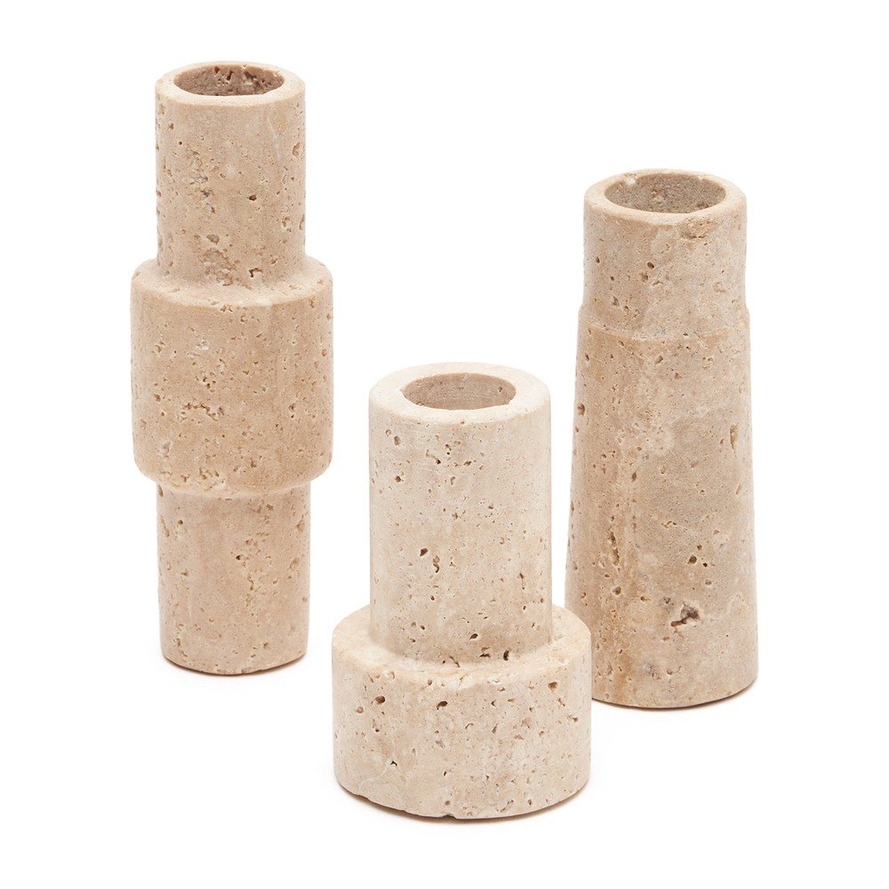 Kő gyertyatartó készlet 3 db-os Majid – Kave Home