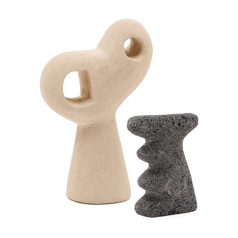 Kő szobor készlet 2 db-os (magasság 23 cm) Arif – Kave Home
