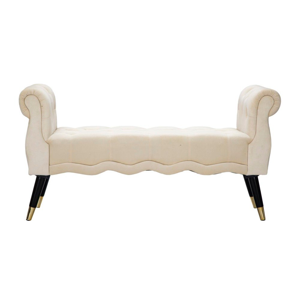 Krémszínű bársony pad Paris – Mauro Ferretti