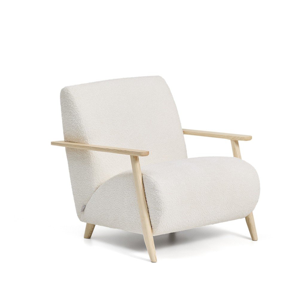 Krémszínű buklé fotel Meghan – Kave Home