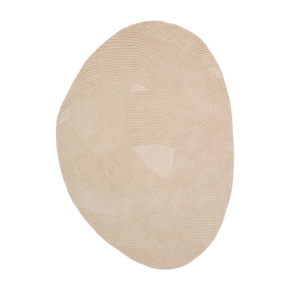 Krémszínű kézi szövésű gyapjú szőnyeg 160x230 cm Domm – Kave Home