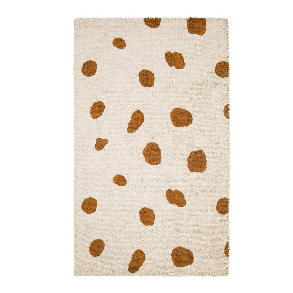 Krémszínű mosható-kézi szövésű pamut gyerek szőnyeg 90x150 cm Tandani – Kave Home