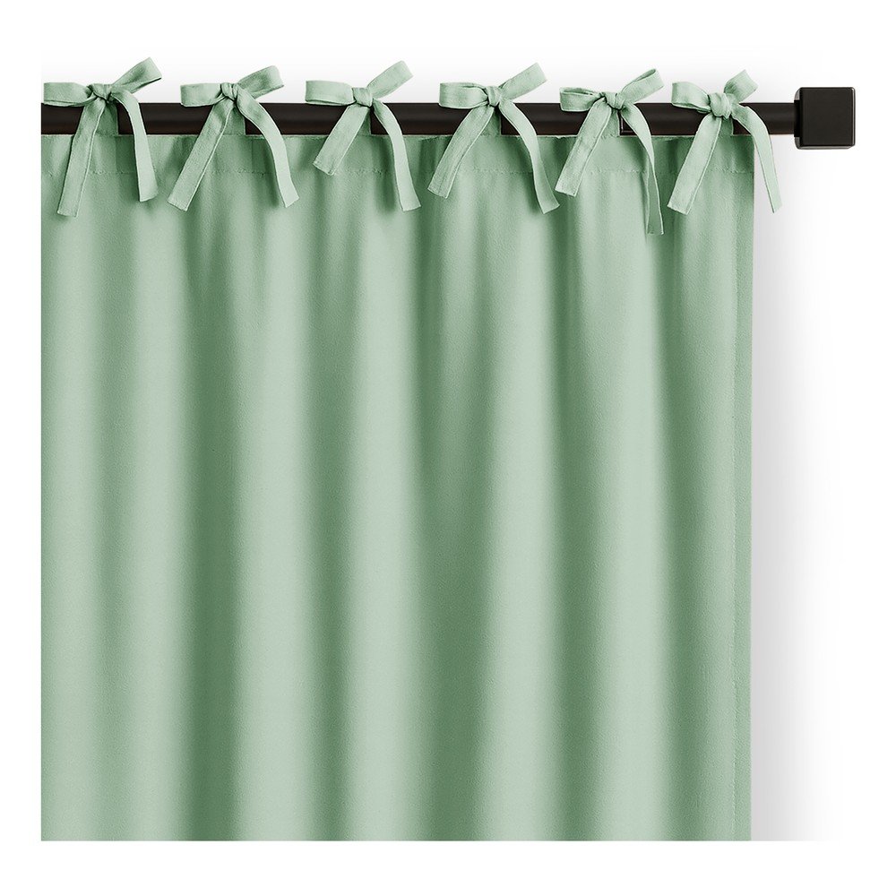 Mentazöld dimout (részleges sötétítő) függöny 140x250 cm Carli Tie – Restilo