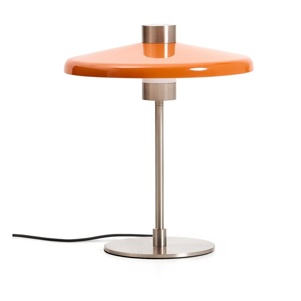 Narancssárga asztali lámpa fém búrával (magasság 32