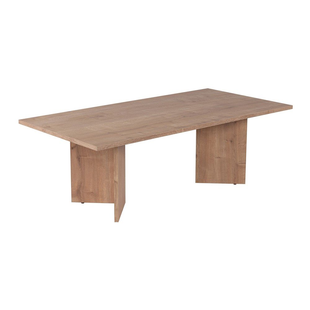 Natúr színű dohányzóasztal tölgyfa dekorral 60x119 cm Sabin – Kalune Design