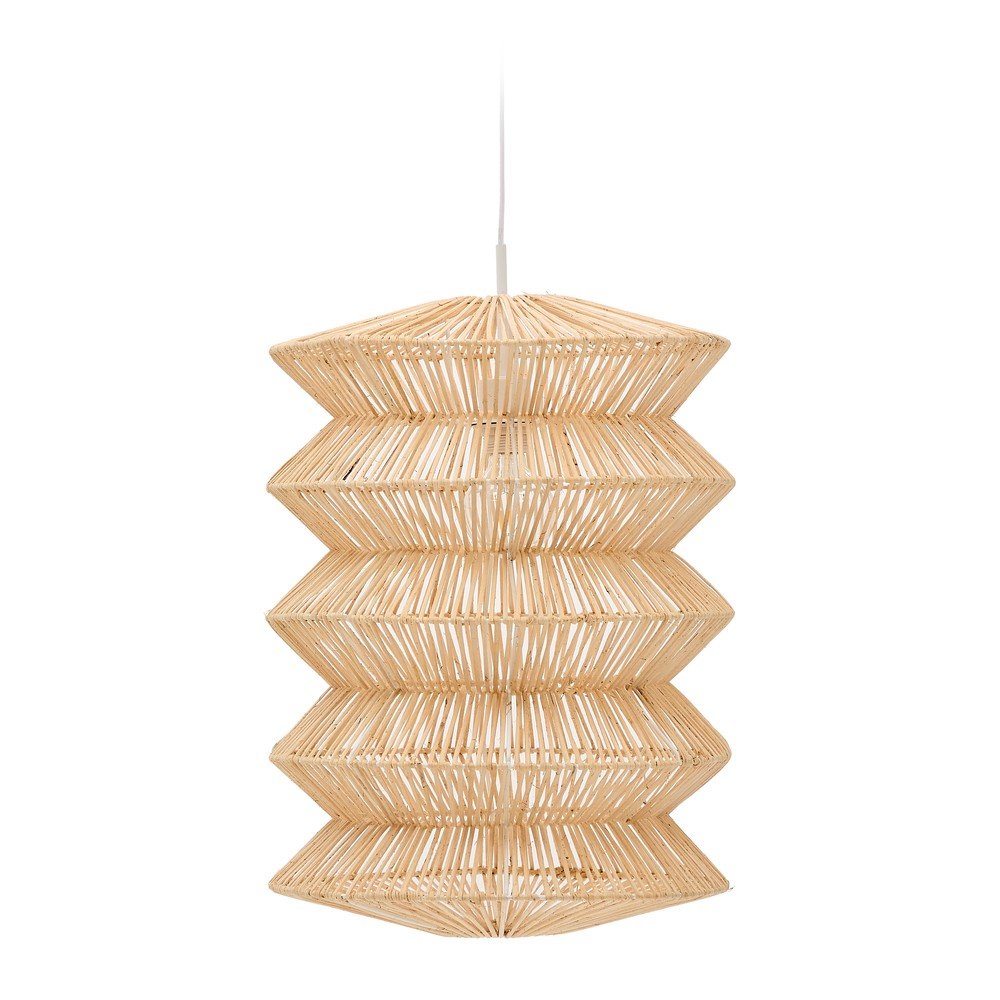 Natúr színű függőlámpa rattan búrával Dakit – Kave Home