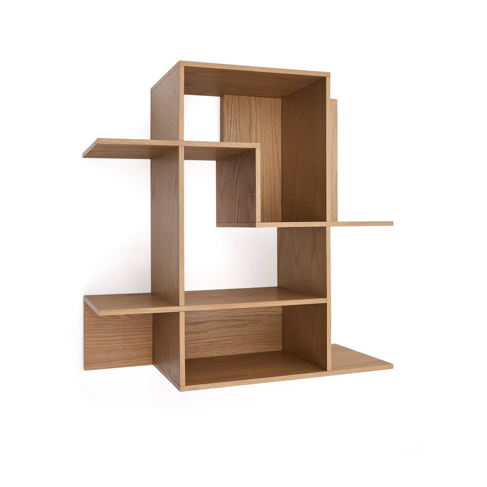 Natúr színű moduláris polcrendszer tölgyfa dekorral 80x80x25 cm Ina – Kave Home