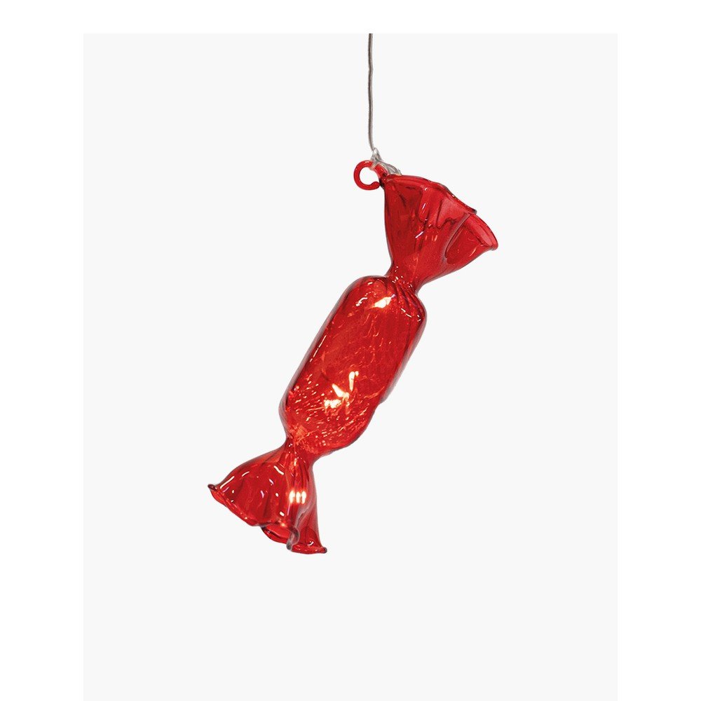 Piros függő karácsonyi fénydekoráció ø 1