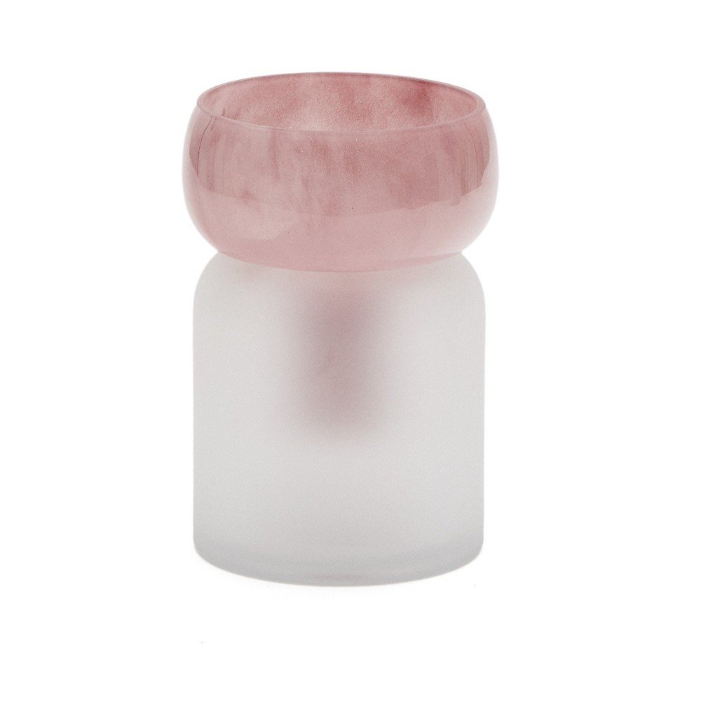 Rózsaszín üveg váza (magasság 19 cm) Kelse – Kave Home