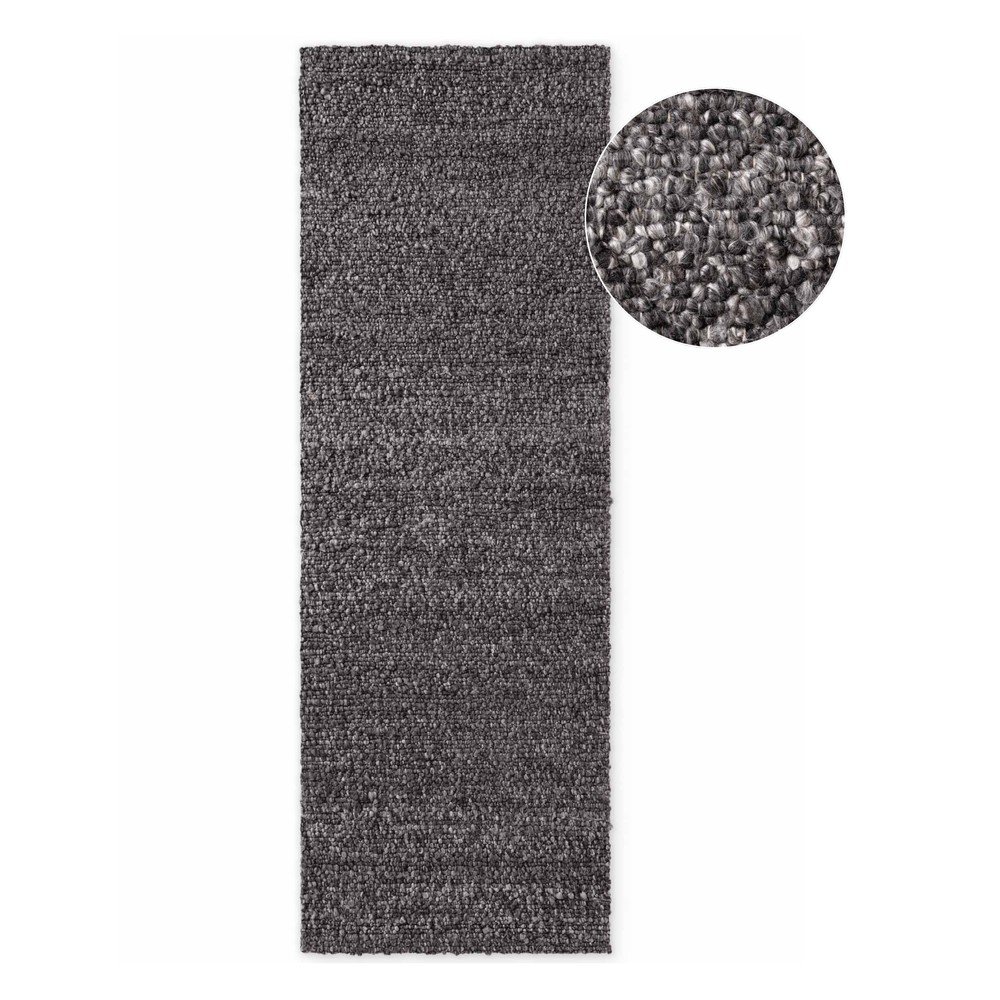 Sötétszürke kézi szövésű buklé futószőnyeg 80x200 cm Notting Hill Portobello – Ted Baker