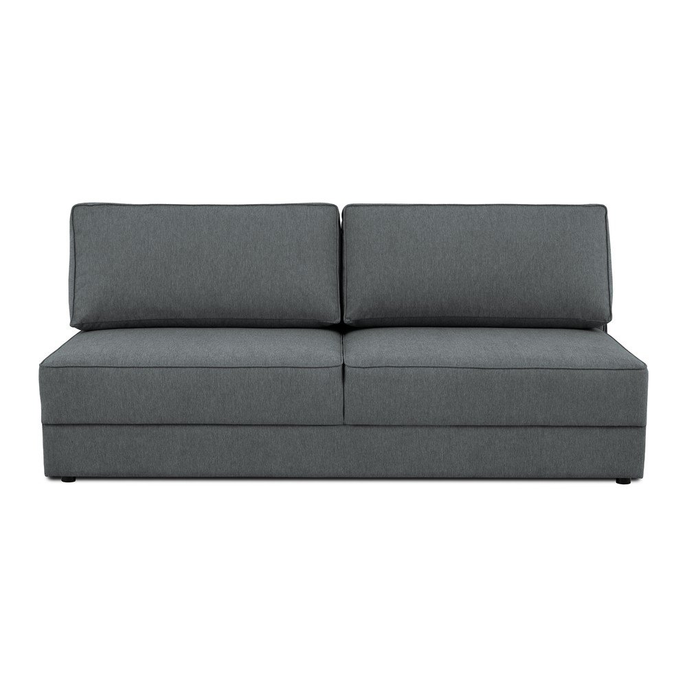 Sötétszürke kinyitható-tárolóhelyes kanapé 202 cm Dora – Scandic