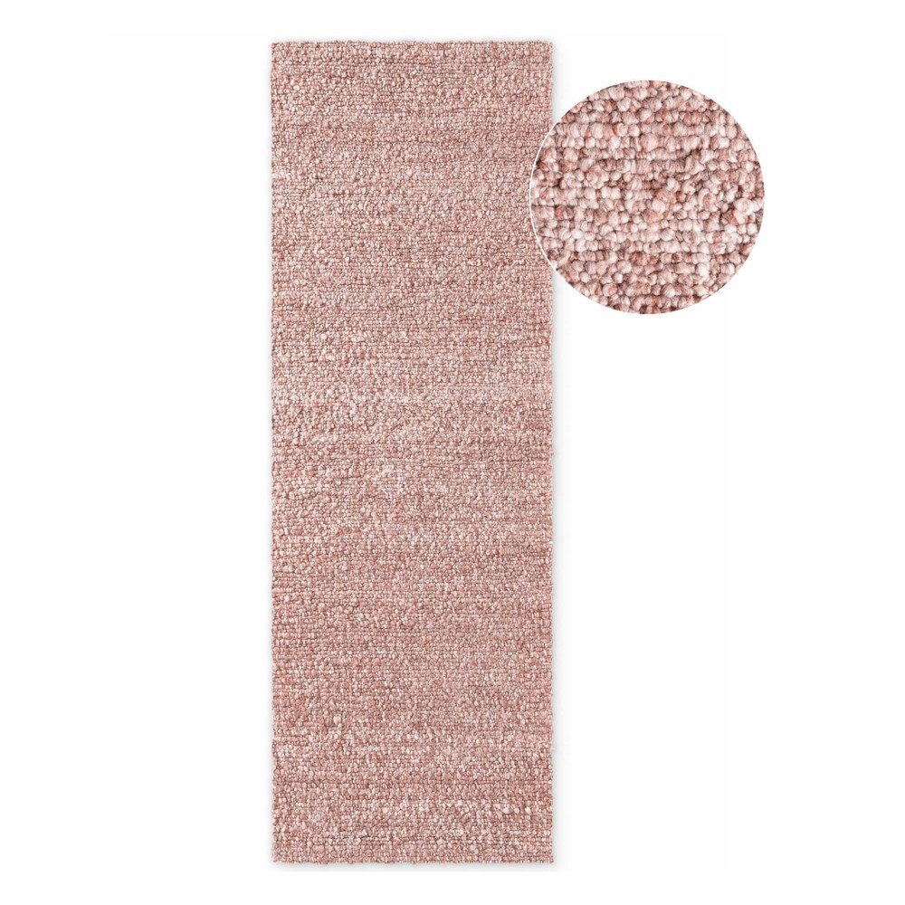 Törtrózsaszín kézi szövésű buklé futószőnyeg 80x200 cm Notting Hill Portobello – Ted Baker
