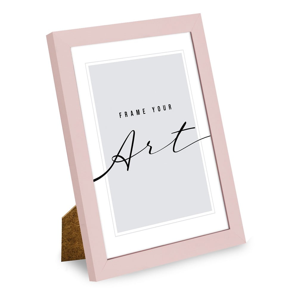 Világos rózsaszín álló-fali képkeret 12x17 cm – knor