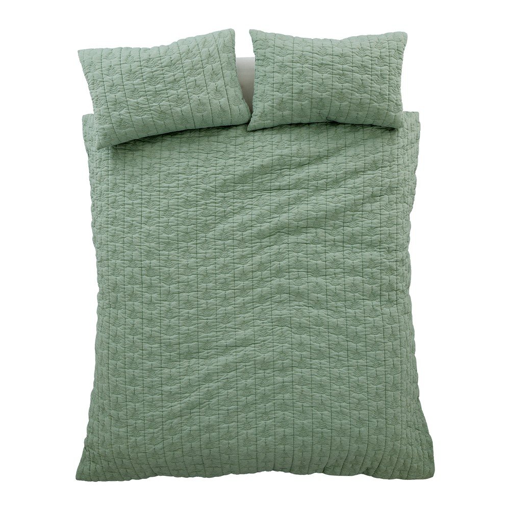 Zöld kétszemélyes háromrészes ágyneműhuzat 200x200 cm Tamba Leaf – Pineapple Elephant