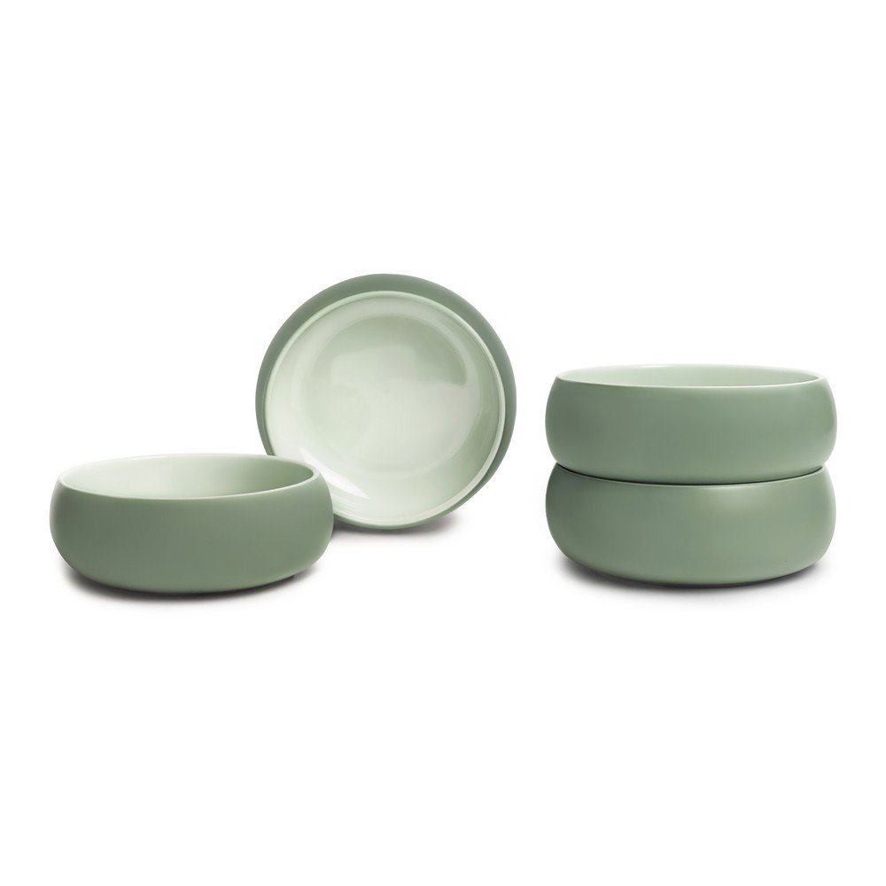 Zöld kőedény tálka szett leveses/ramenhez 4 db-os 1 l Aura Vira – Bonami Selection