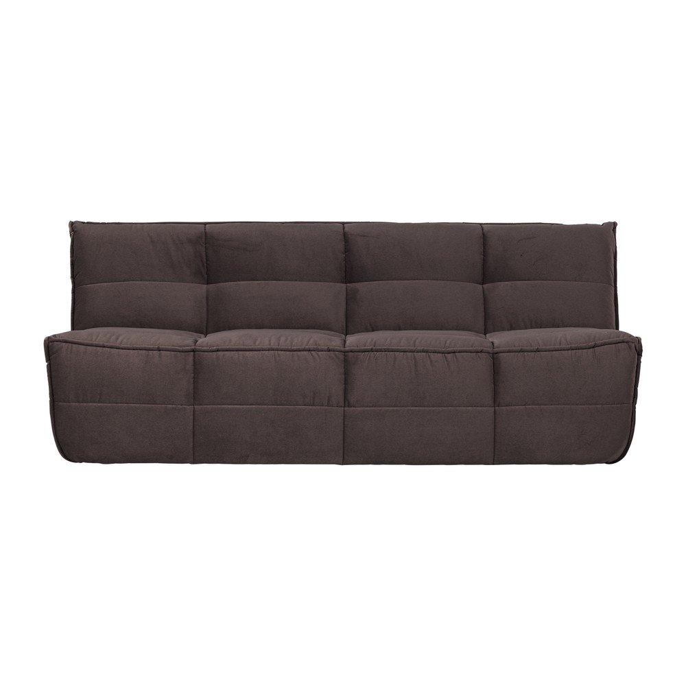 Barna bársony kanapé 204 cm Cluster – vtwonen